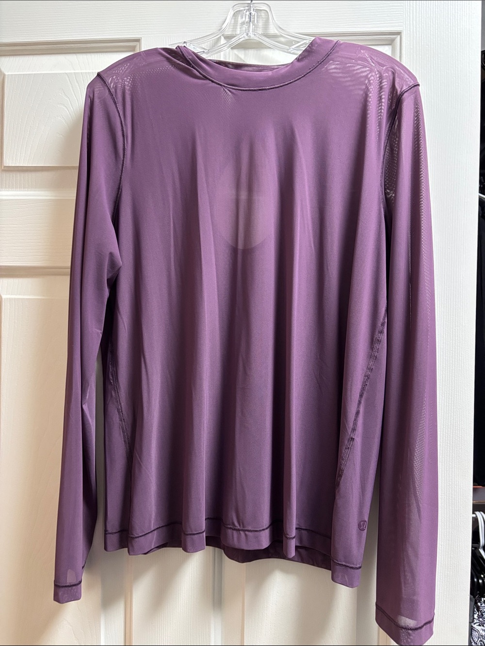 Women's LuLu Lemon Long Sleeve Performance Top - Purple with a sports bra